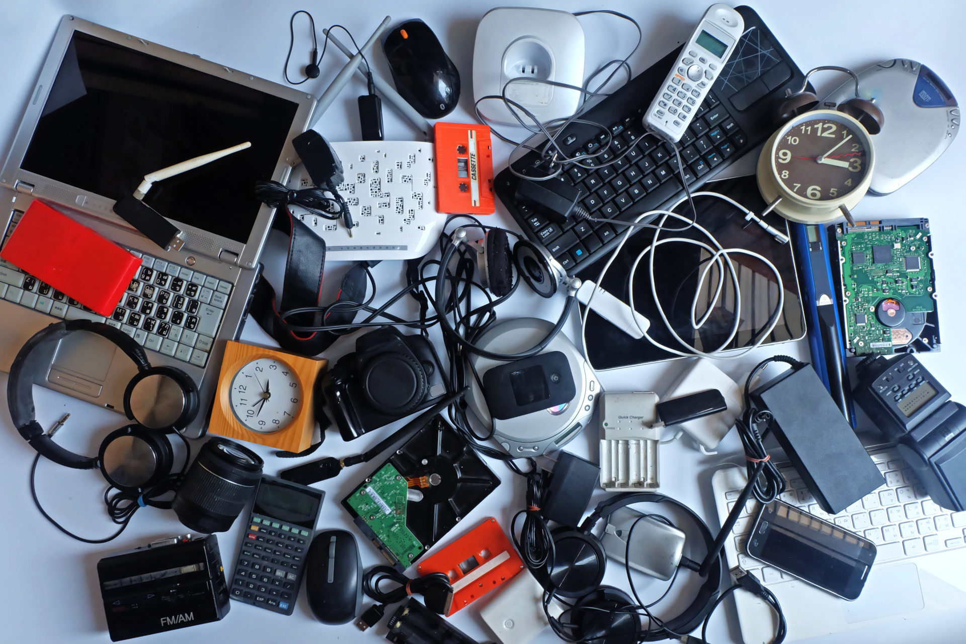 Pile Of Used Electronic Waste